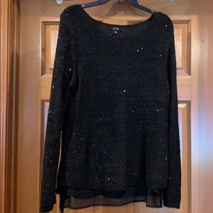 Beautiful sequin sweater with lining for layering.